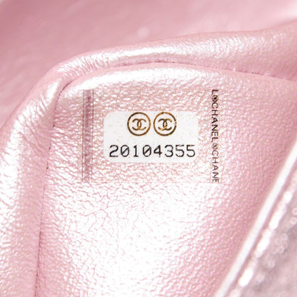 Chanel Metallic Goatskin Quilted Mini Rectangular Flap Pink 6 of 8