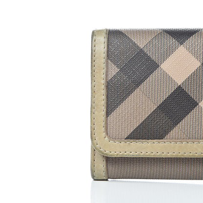 Burberry Smoked Check Continental Wallet Trench 9 of 16