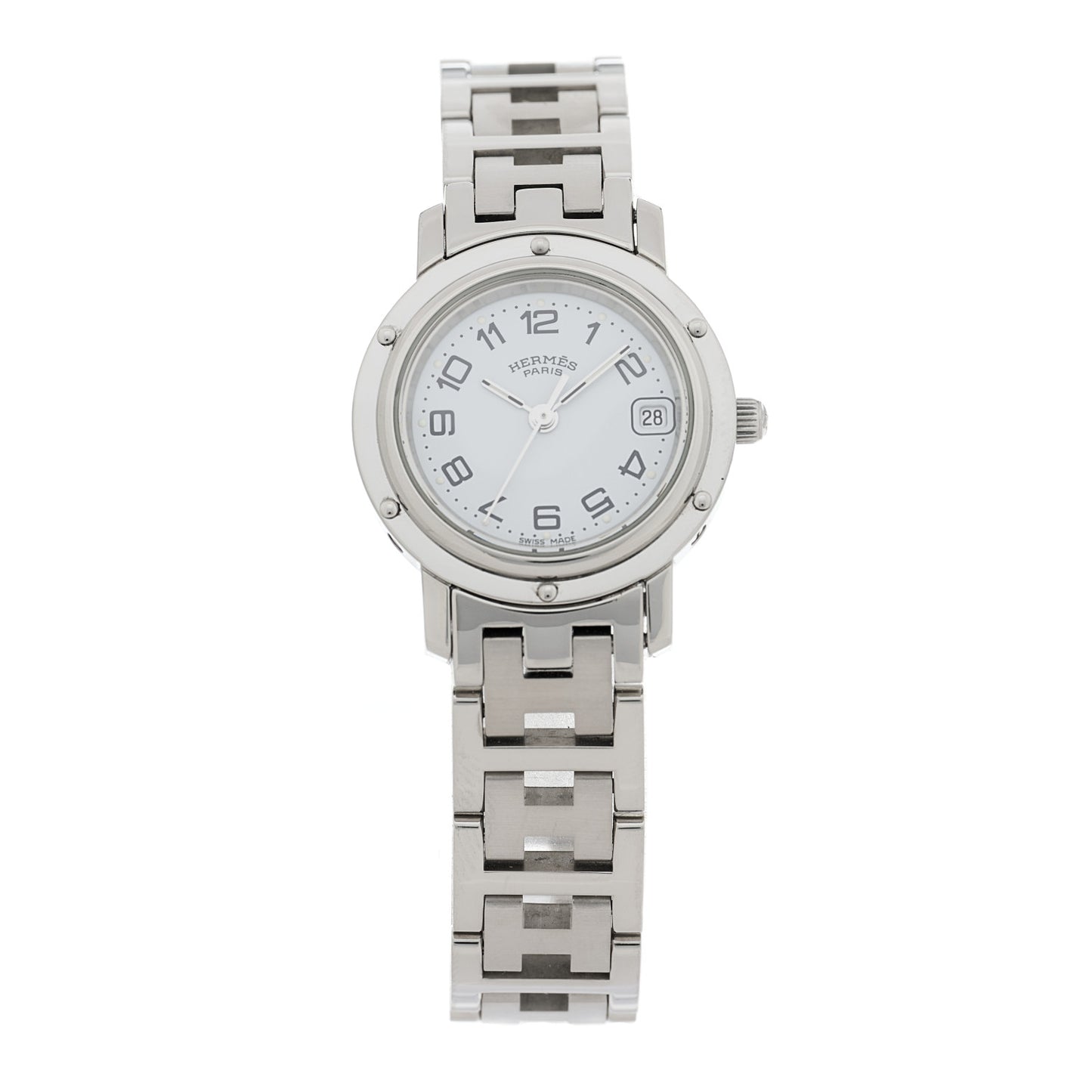 Stainless Steel 24mm Clipper Quartz Watch White