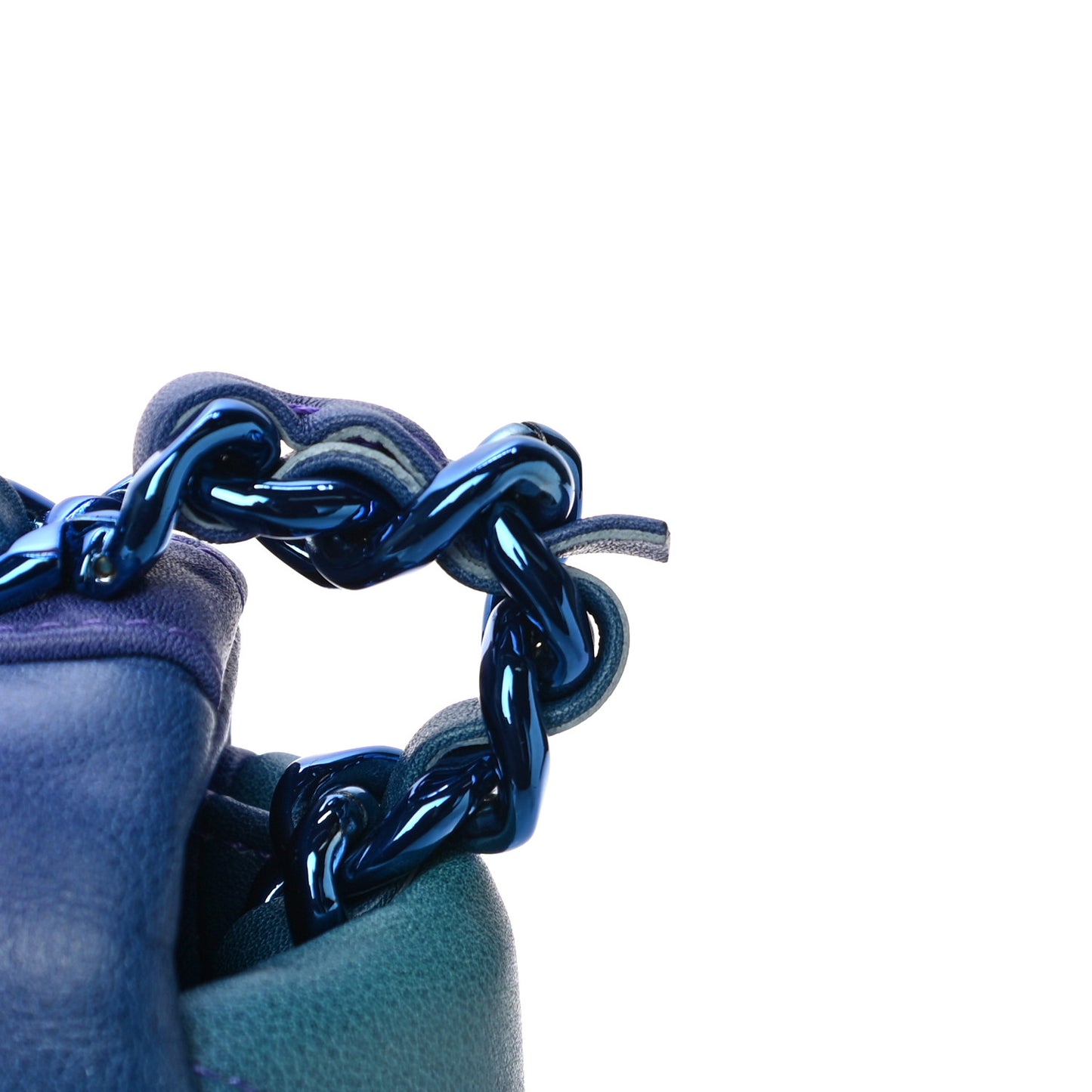 Tie Dye Calfskin Quilted Medium Chanel 19 Flap Blue Purple