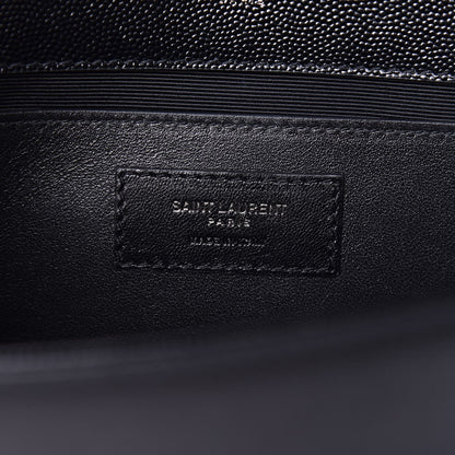 Saint Laurent Grain De Poudre Medium Classic Monogram Kate Satchel Black 7 of 9