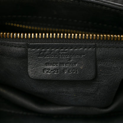 Salvatore Ferragamo Woven Nappa Sofia Satchel Black 6 of 10