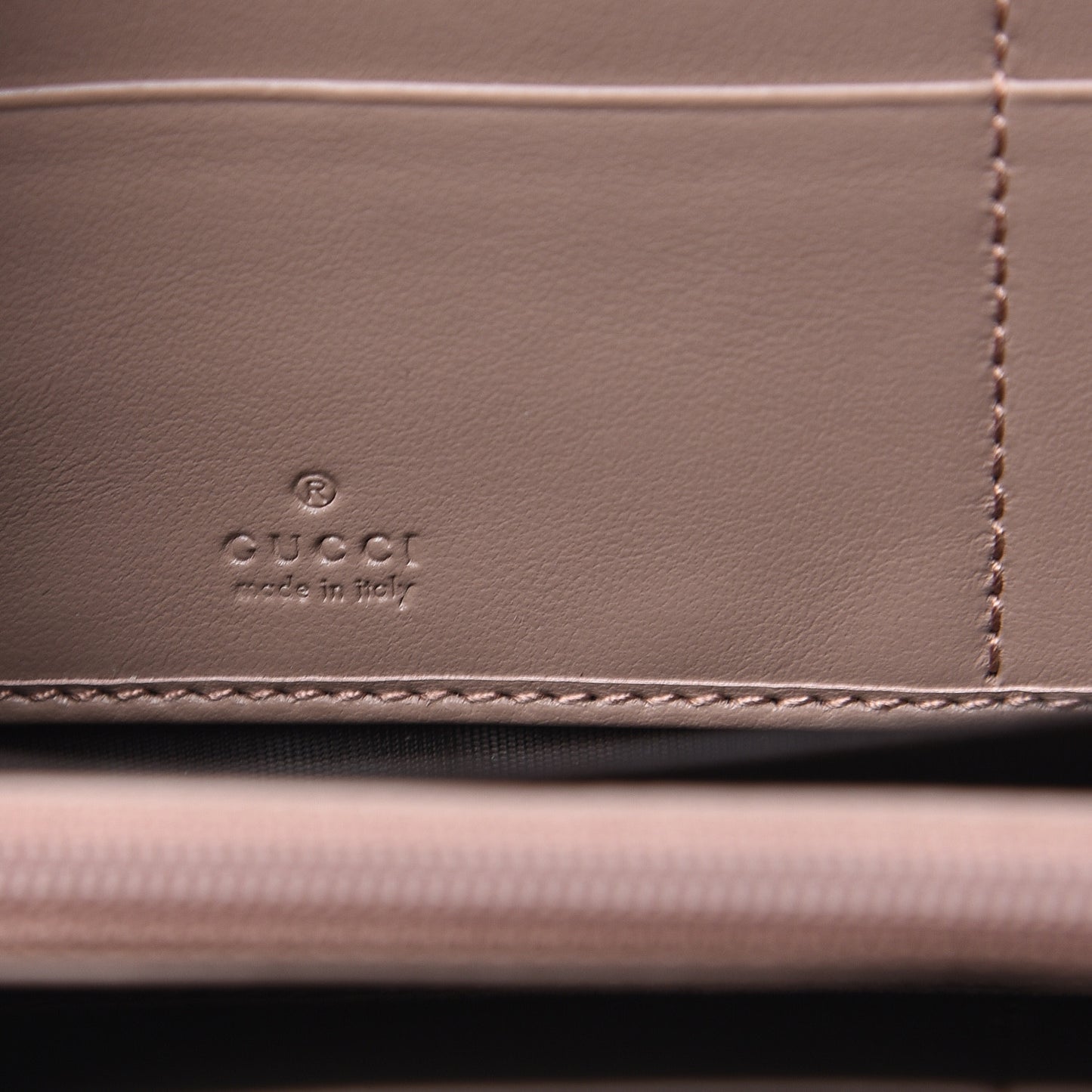 Calfskin Matelasse GG Marmont Zip Around Wallet Porcelain Rose