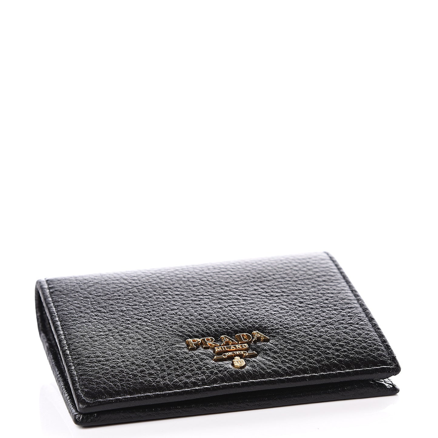 Vitello Grain Bi-Fold Wallet Black