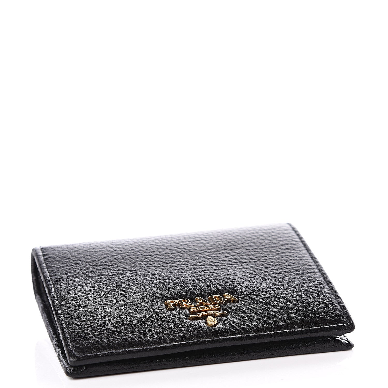 Prada Vitello Grain Bi-Fold Wallet Black 3 of 8