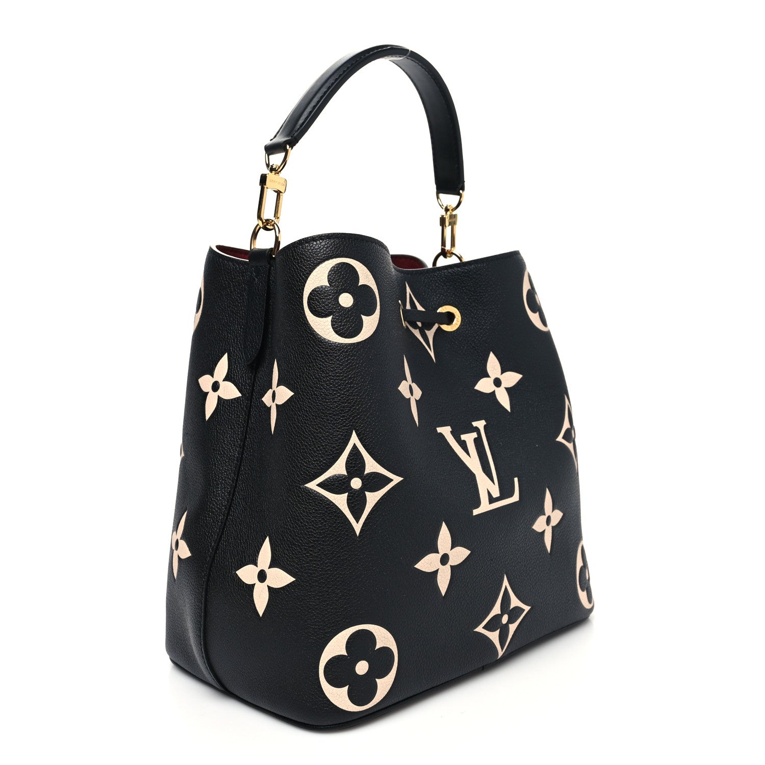 Louis Vuitton Empreinte Monogram Giant Neonoe MM Black Beige 4 of 13