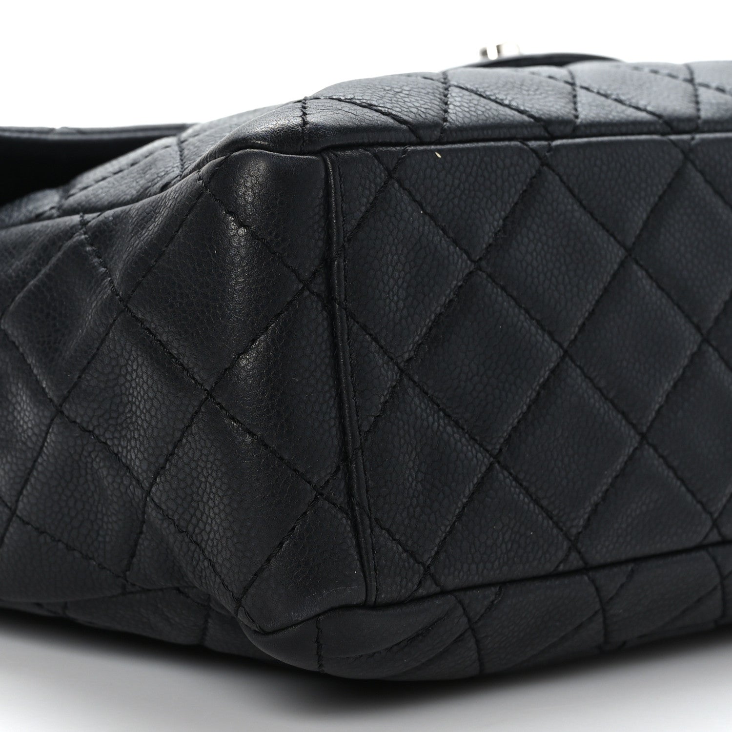 Chanel Washed Caviar Quilted Maxi Single Flap Black 8 of 9