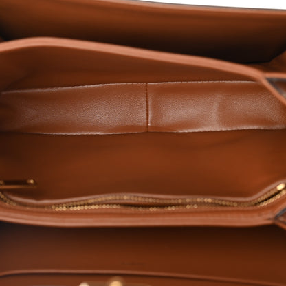 Celine Triomphe Canvas Calfskin Medium Triomphe Bag Tan 4 of 10