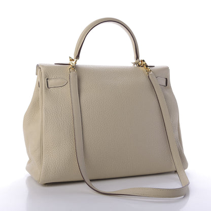 Hermes Taurillon Clemence Kelly Retourne 35 Parchemin 3 of 9