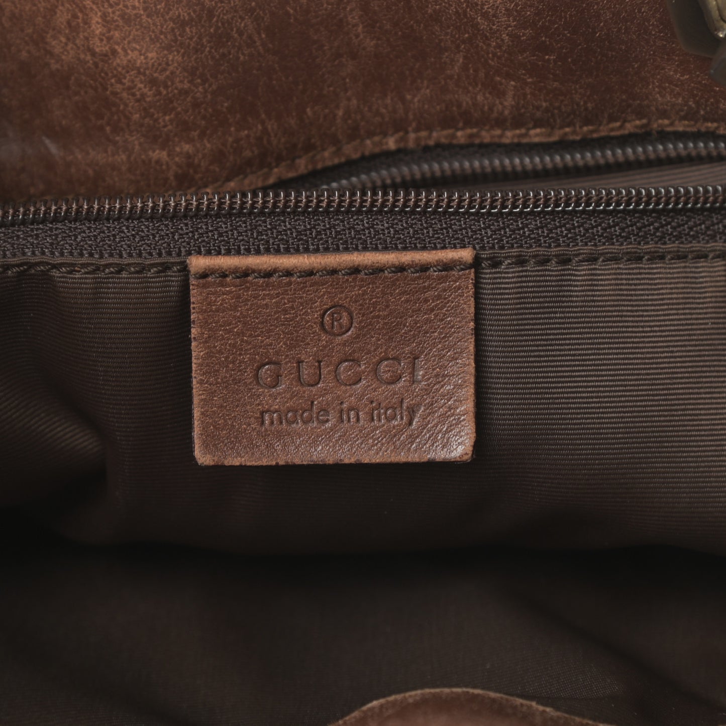 Monogram Small Bucket Tote Brown