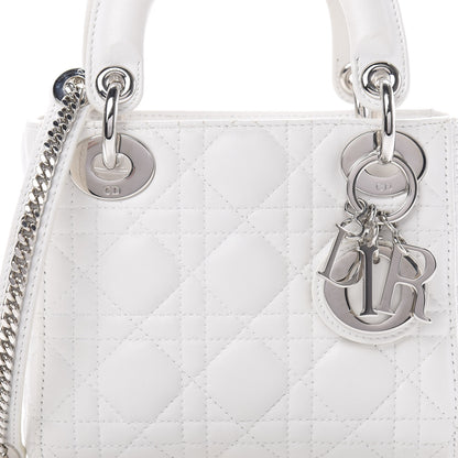 Christian Dior Lambskin Cannage Mini Lady Dior White 8 of 13