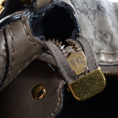 Gucci Guccissima Medium Jockey Hobo Metallic Pewter 5 of 10