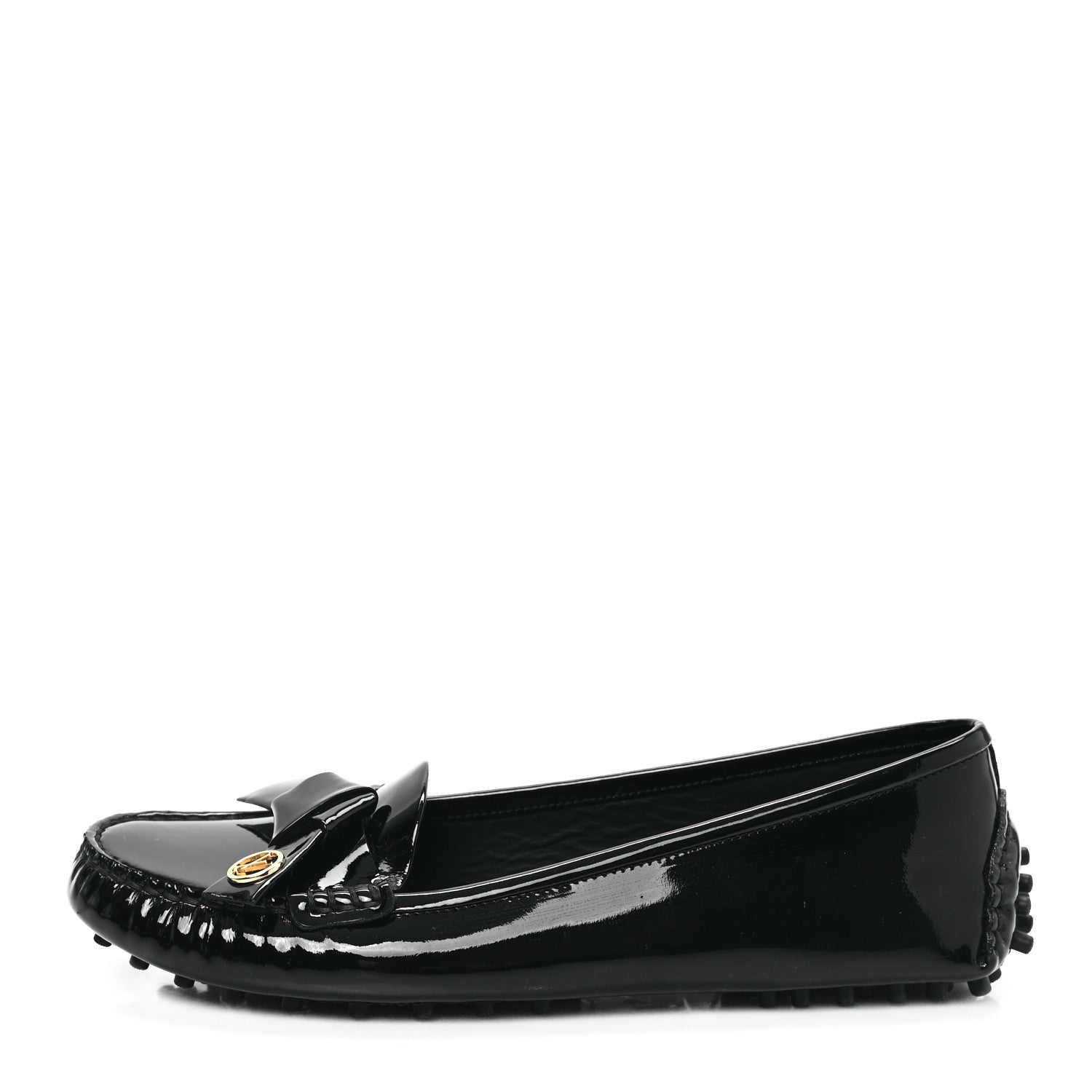 Louis Vuitton Patent Calfskin Parklane Flat Loafer 36 Black 1 of 8