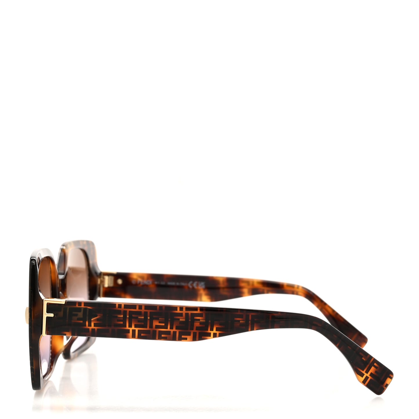 Acetate Fendi Bold Sunglasses FE40036U Havana Black