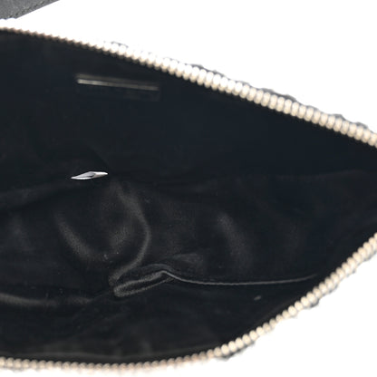 Prada Satin Crystal Triangle Pouch Cristal 5 of 9