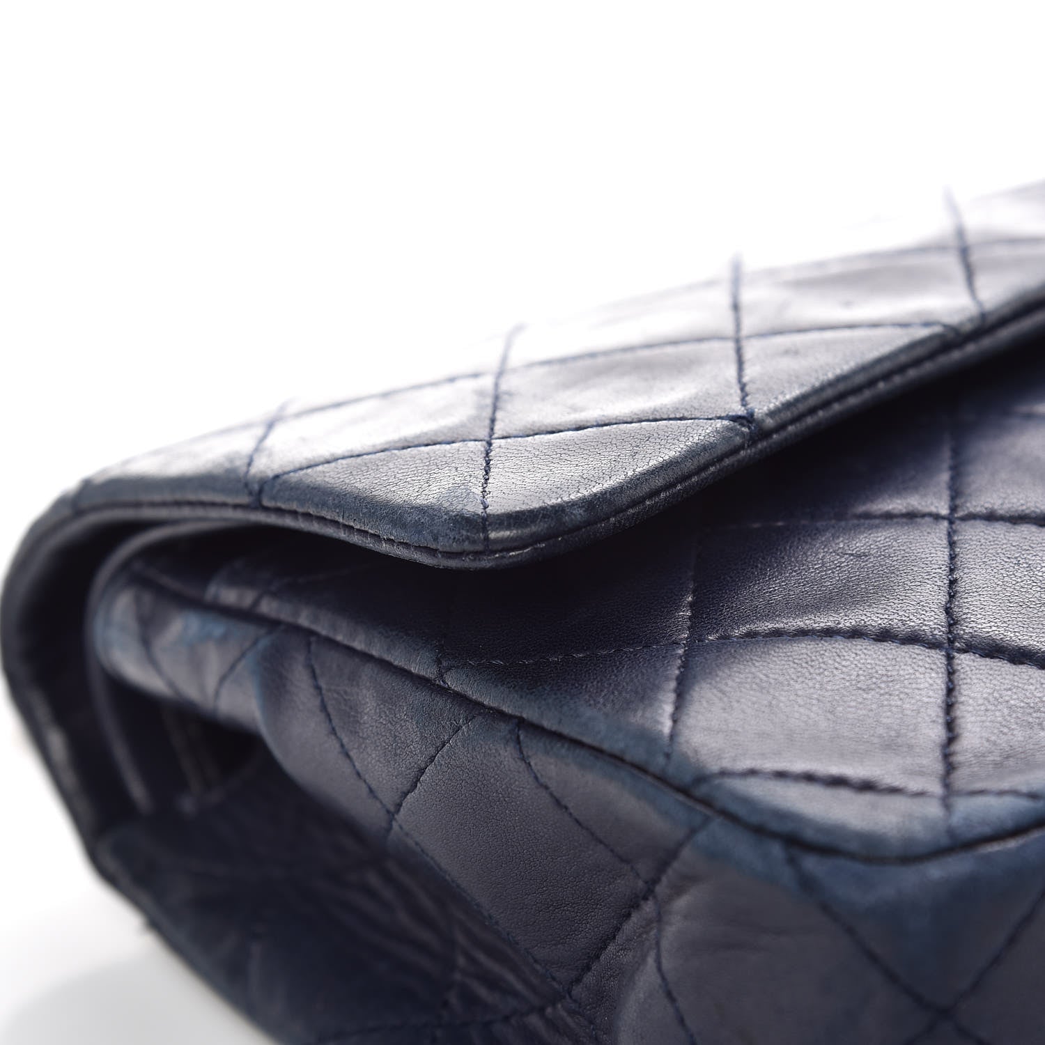 Chanel Lambskin Quilted Small Double Flap Navy 12 of 21