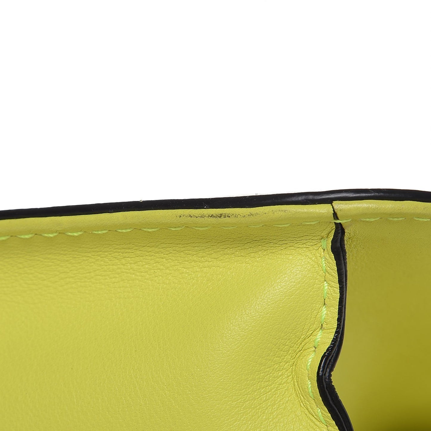 Vitello Large Glam Lock Rockstud Flap Yellow Fluo