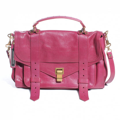 Proenza Schouler Lambskin PS1 Medium Satchel Raspberry 1 of 7