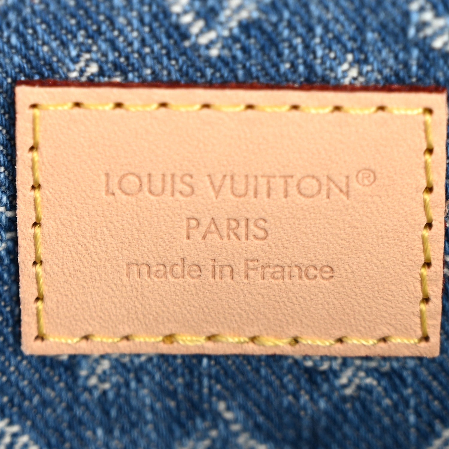Louis Vuitton Denim Monogram Carryall MM Pochette Blue 6 of 7