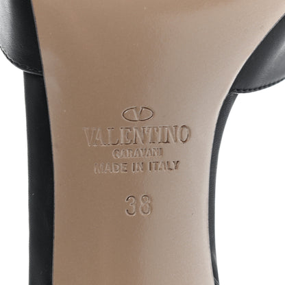 Valentino Garavani Calfskin Rockstud Ankle Strap Sandals 38 Black 6 of 12
