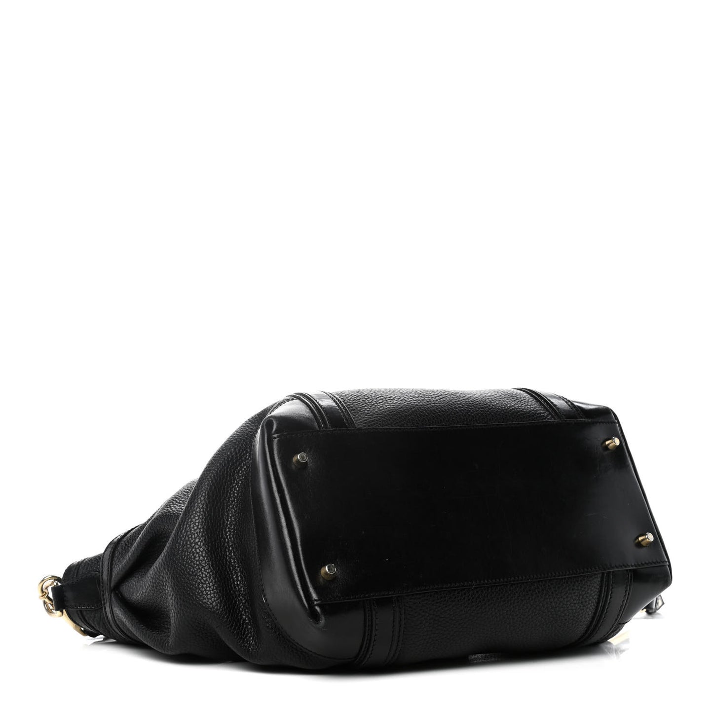 Grainy Calfskin Diaper Bag Black