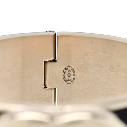 Chanel Lambskin CC Turnlock Cuff Bracelet Black Gold 4 of 5