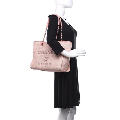 Chanel Canvas Deauville Small Tote Pink 2 of 9