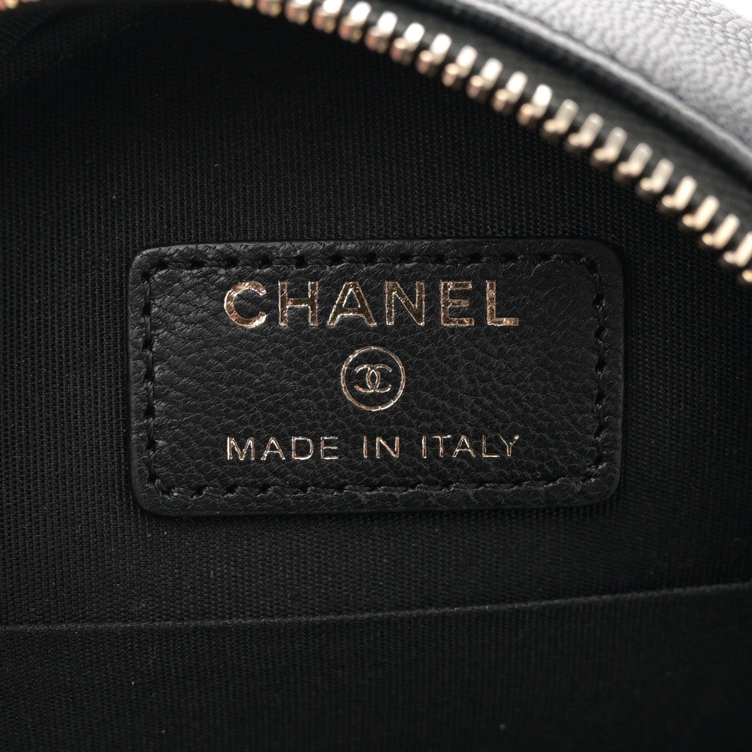 Chanel Lambskin Quilted Chanel 19 Round Clutch With Chain Black 6 of 11