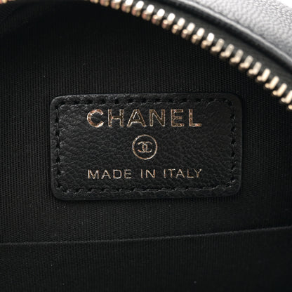 Chanel Lambskin Quilted Chanel 19 Round Clutch With Chain Black 6 of 11