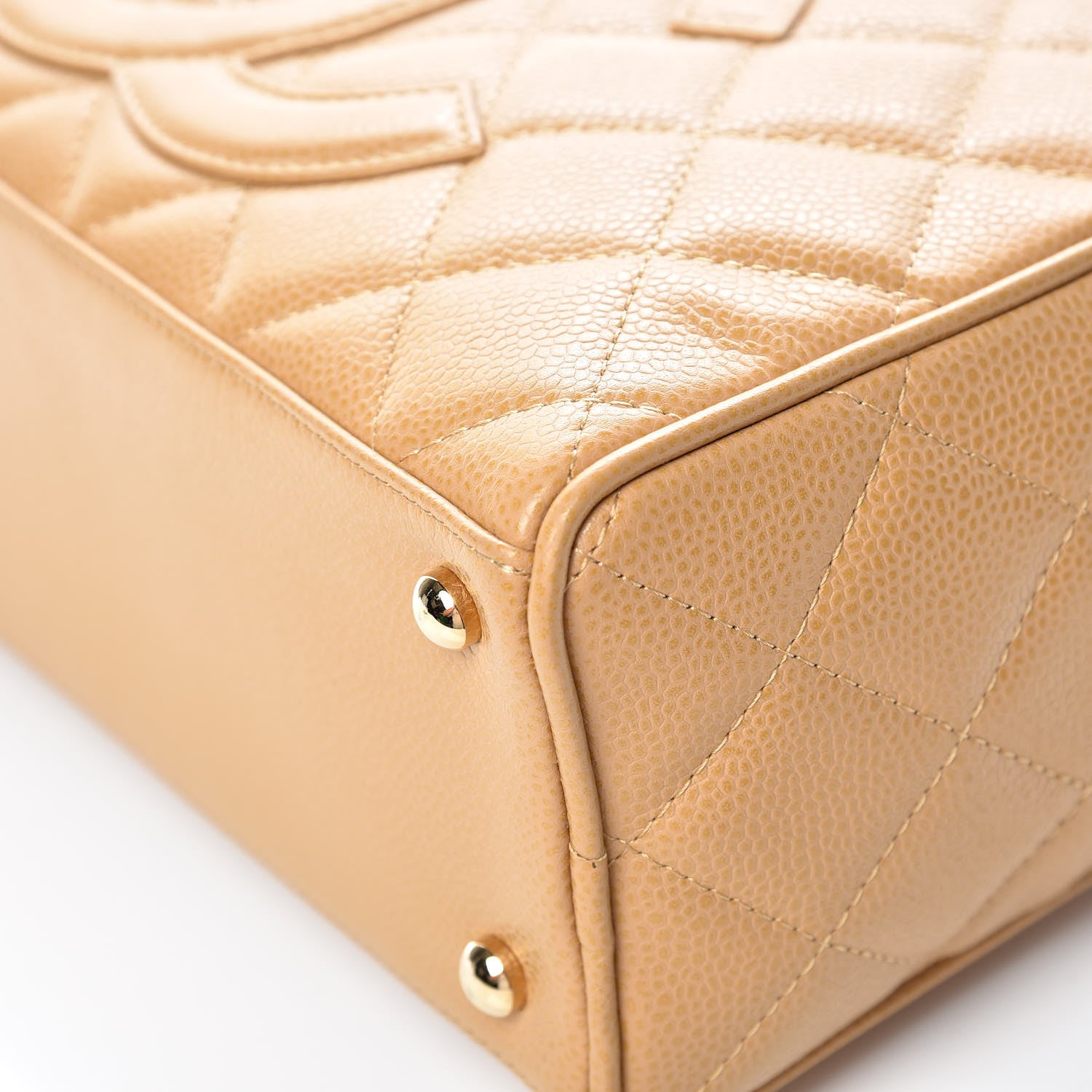 Chanel Caviar Quilted Small Bowler Beige 9 of 16