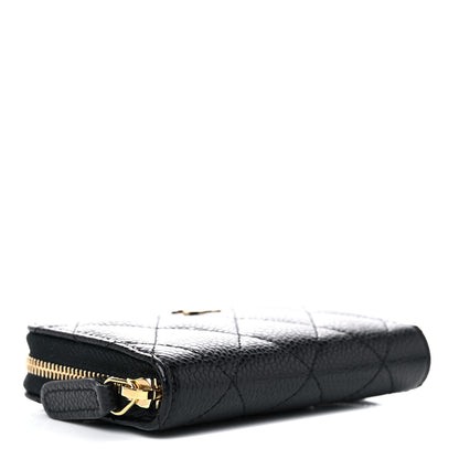 Chanel Caviar Quilted Zip Coin Purse Black 4 of 8