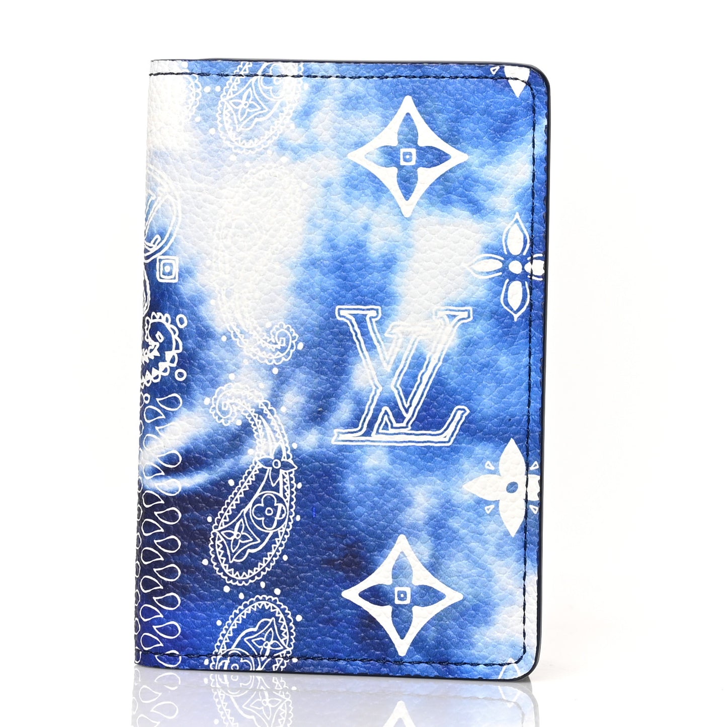 Cowhide Monogram Bandana Pocket Organizer Blue
