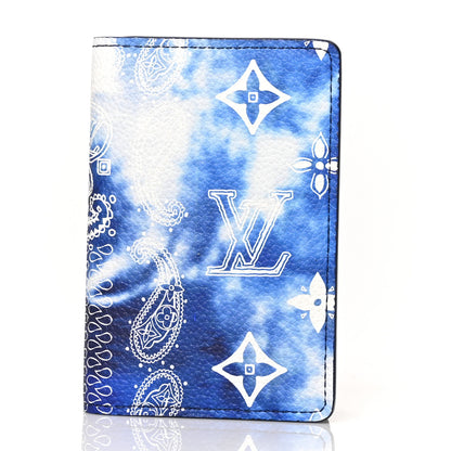 Louis Vuitton Cowhide Monogram Bandana Pocket Organizer Blue 1 of 7