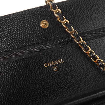 Chanel Caviar Quilted Wallet On Chain WOC Black 5 of 8