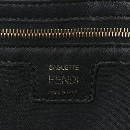 Fendi Nappa FF 1974 Embossed Large Baguette Black 6 of 8