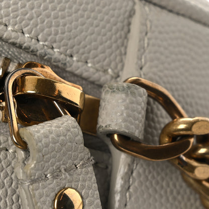 Saint Laurent Grain De Poudre Matelasse Chevron Quilted Round Vinyle Camera Bag Crema Soft 38 of 40