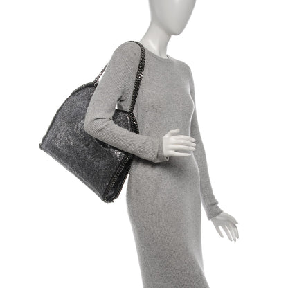 Stella McCartney Metallic Glitter Small Falabella Tote Silver 2 of 9