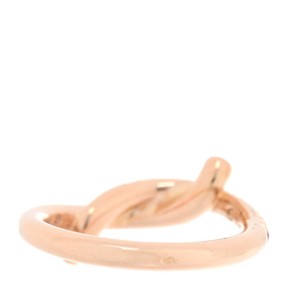 Cartier 18K Pink Gold Pink Sapphire Entrelaces Ring 48 4.5 3 of 4