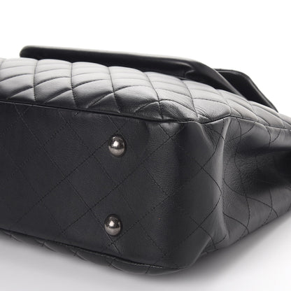 Chanel Calfskin Quilted Large Flap Shopping Tote Black 13 of 13