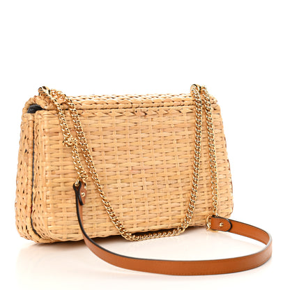 Gucci Glazed Wicker Small Cestino Shoulder Bag Natural 2 of 8
