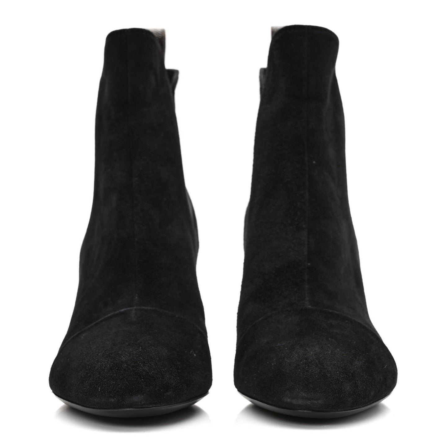 Suede Monogram Uniformes Cap Toe Chelsea 75mm Ankle Boots 36.5 Black