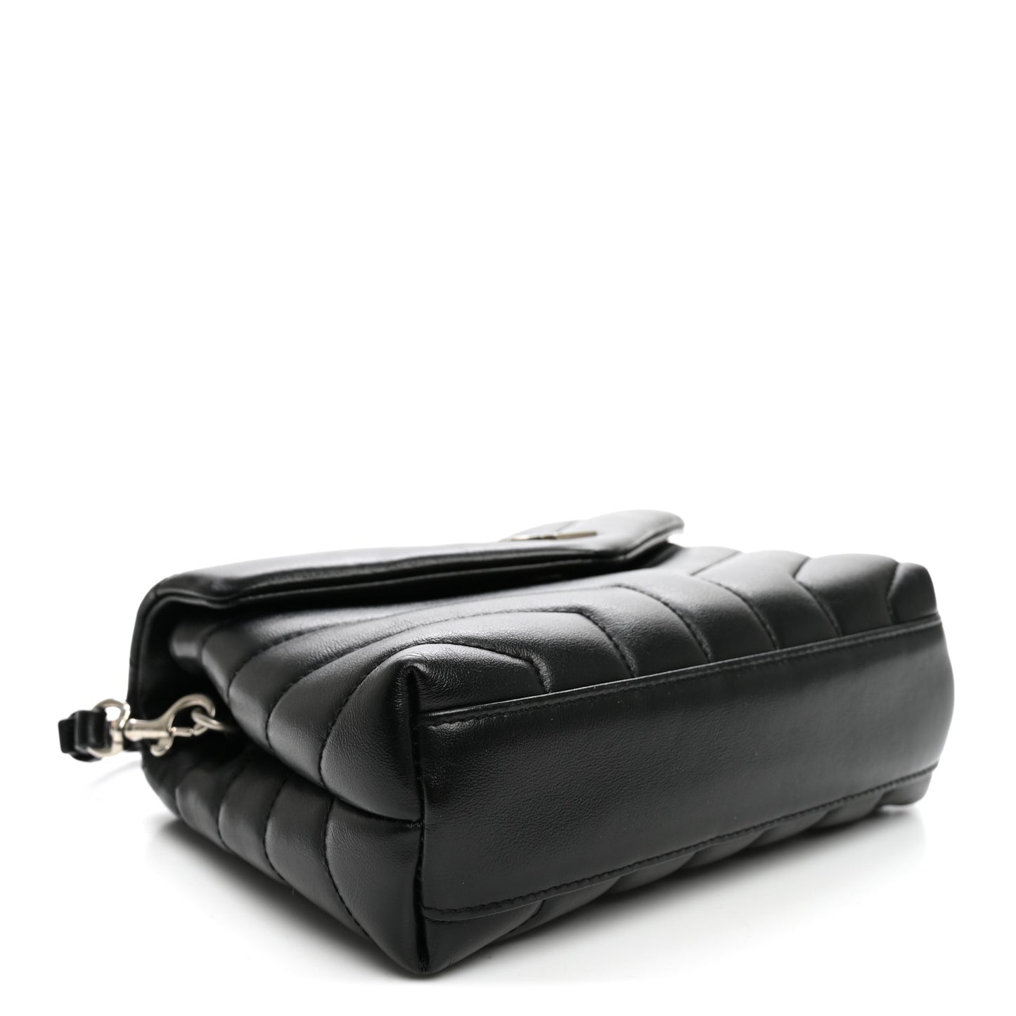 Calfskin Y Quilted Monogram Toy Loulou Crossbody Bag Black