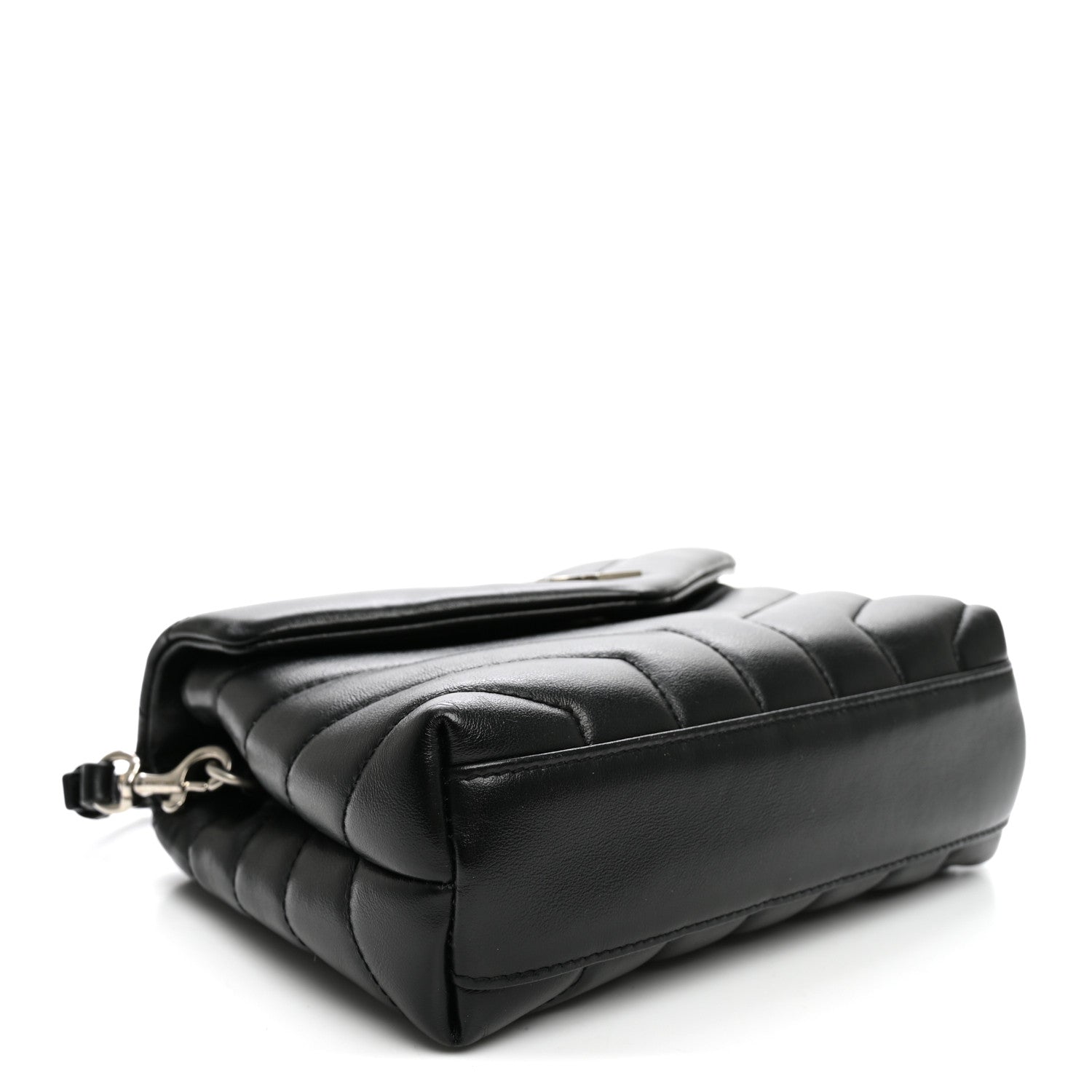 Saint Laurent Calfskin Y Quilted Monogram Toy Loulou Crossbody Bag Black 4 of 10