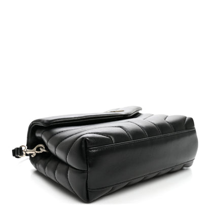 Saint Laurent Calfskin Y Quilted Monogram Toy Loulou Crossbody Bag Black 4 of 10