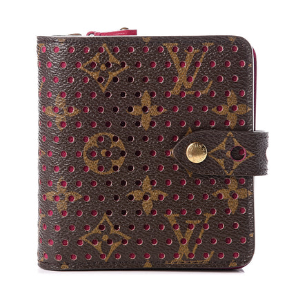 Louis Vuitton Monogram Perforated Compact Zipped Wallet Fuchsia 1 of 10