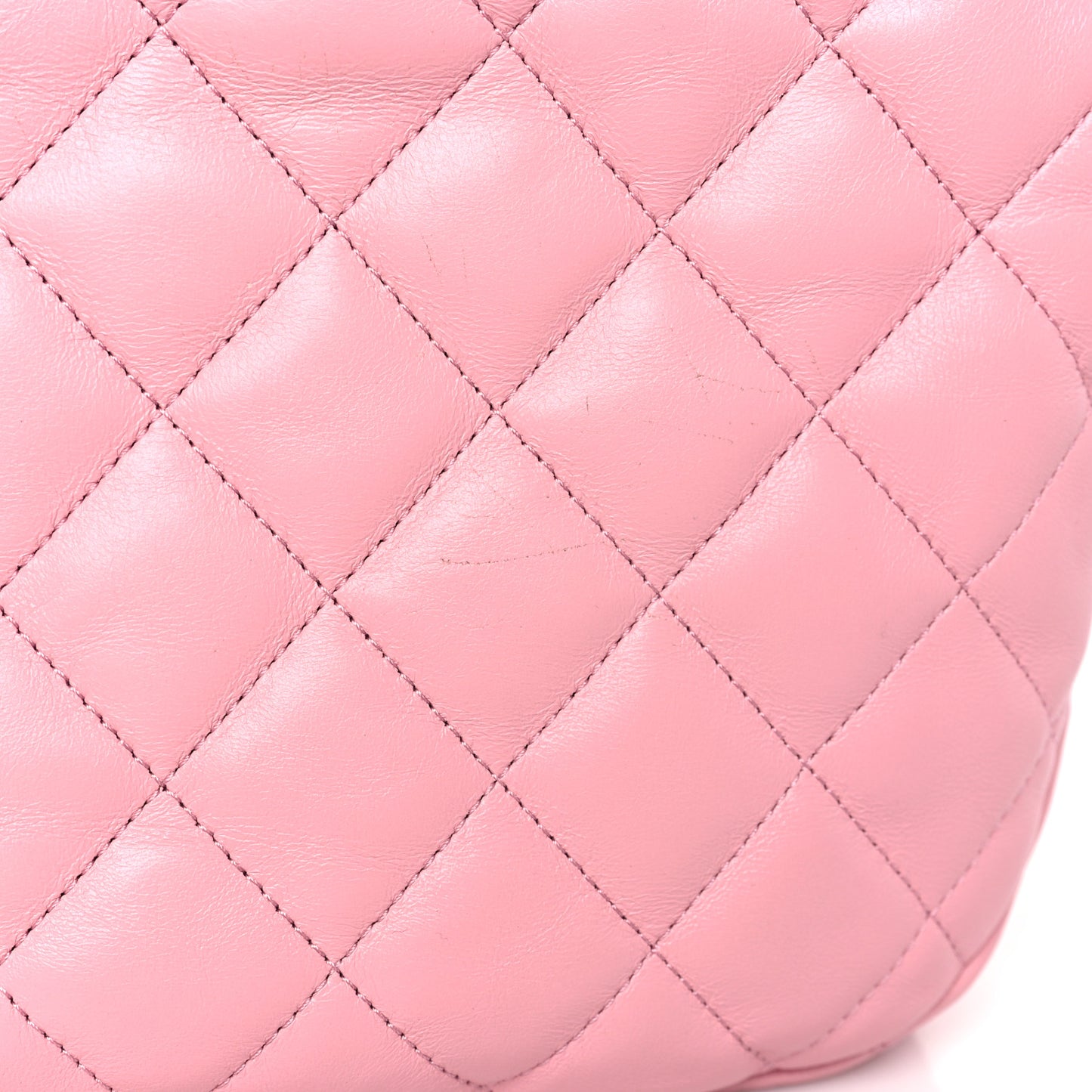Lambskin Quilted Large CC Links Hobo Pink