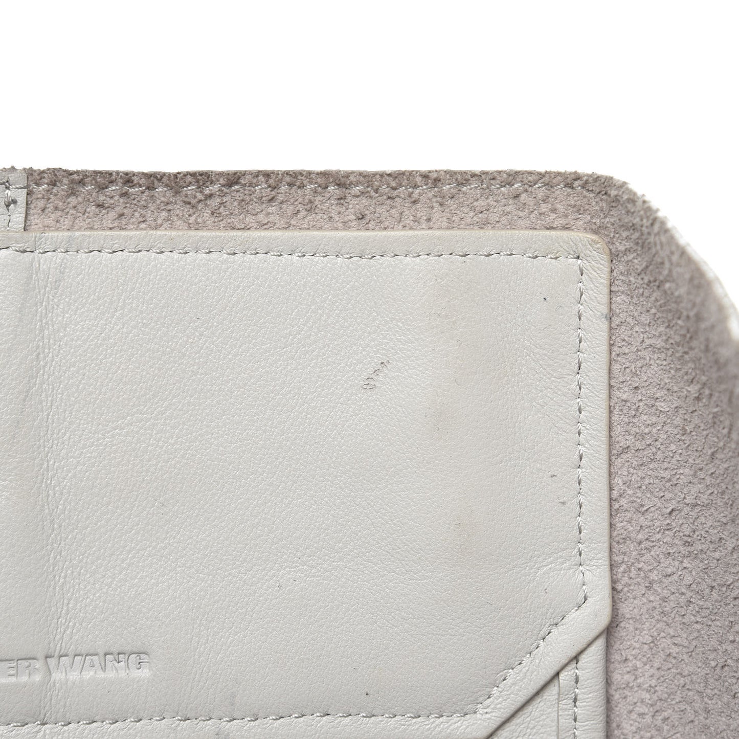 Pebbled Calfskin Prisma Skeletal Tote White