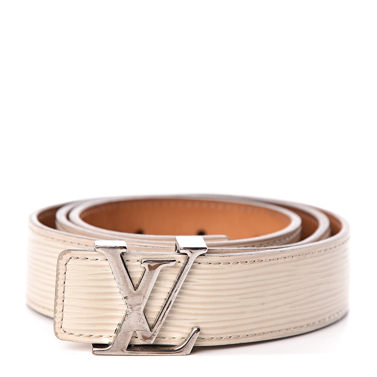 Epi 30mm LV Initiales Belt 80 32 Ivory