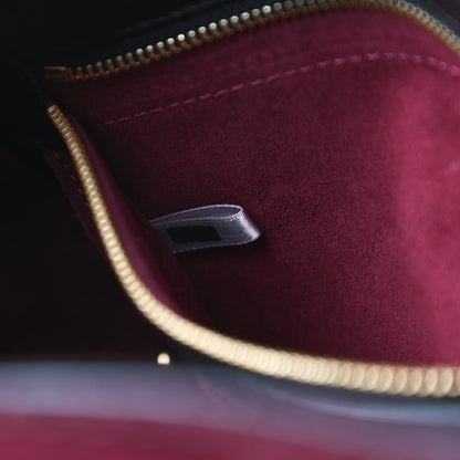 Jimmy Choo Suede Small Lockett Shoulder Bag Bordeaux 9 of 10