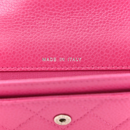 Chanel Caviar Quilted Flap Card Holder Pink 7 of 8